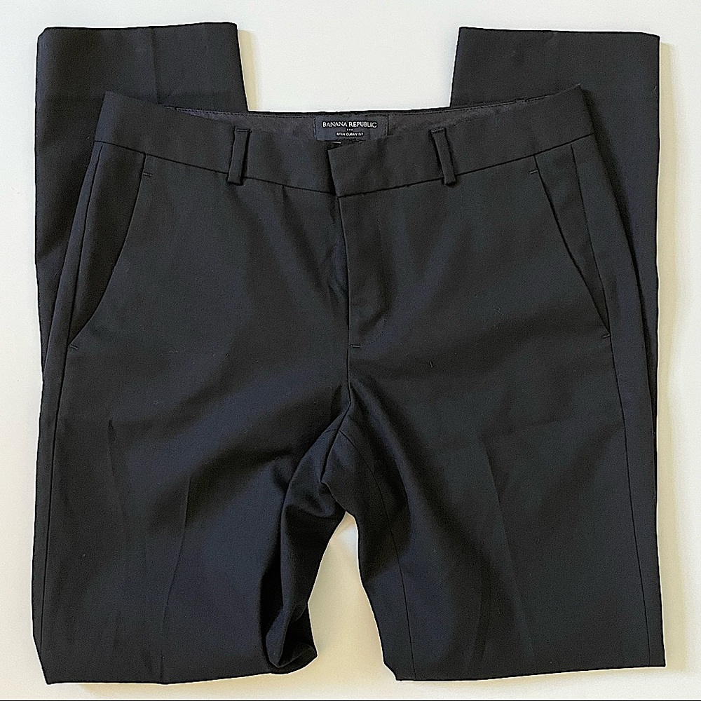 Banana Republic Ryan Curvy Fit Slacks size 2 EUC Black